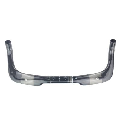 China OEM Lightweight Bicycle Carbon Fiber Handlebar 31.8mm*400mm/420mm/440mm Fog Horn Rest Bar for sale