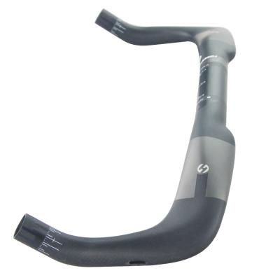 China OEM Lightweight Bicycle Carbon Fiber Handlebar Fog Horn Rest Bar 31.8mm*400mm 420mm 440mm for sale