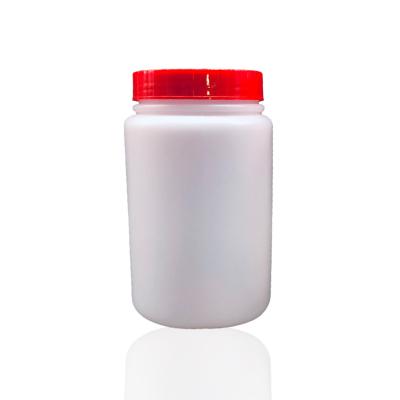 China 1L Food Jar Plastic HDPE Plastic Bottle Container With Wide Mouth Screw Lid Large Plastic Cylinder Food Grade for sale