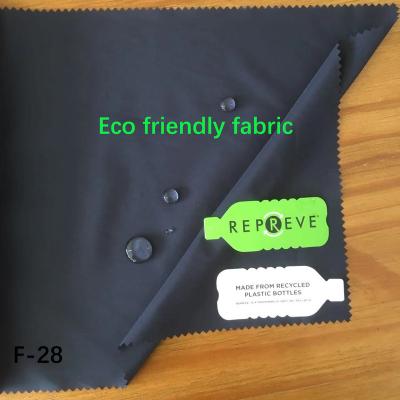 China Waterproof F-28, Poplin polyester fabric by friendly eco yarn from sea for sale