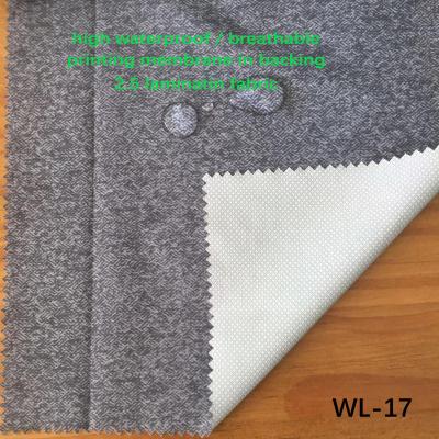 China Waterproof WL-17, nylon twill coating fabric high waterproof breathable with high quality competitive price for sale