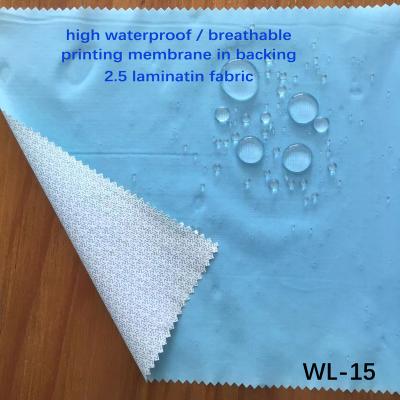 China Waterproof WL-15, Various stretch fabric bonding with TPU membrane printing in backing water proof / breathable for sale