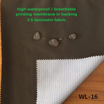 China Waterproof WL-16, 4 way nylon / polyester fabric bonding with TPU for outdoor jacket and trousers for sale