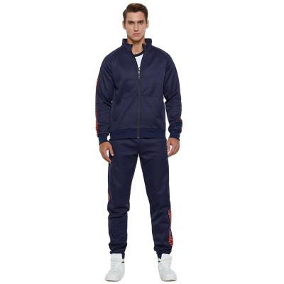 China Breathable Sports Wear Mens Tracksuit Zipper Quality Polyester Tracksuit Customized Logo Racing Suit for sale