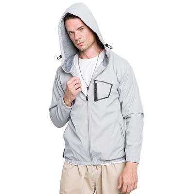 China 100% Breathable Nylon Casual Jacket Men's Full Zipper Sports Hoodie Jacket Customized Mens Jacket for sale