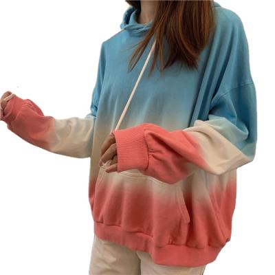 China Breathable Tie Dye Long Sleeves Oversied Hoodie And Sweatpant For Women for sale