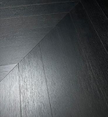 Chine Cool Black Oak Chevron Parquet Engineered Wood Flooring à vendre