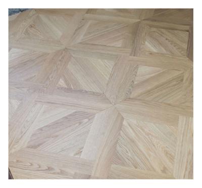 Chine Bespoke Pattern Oak Versailles Engineered Flooring, No Bevel, Natural Vanished à vendre