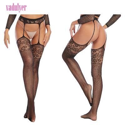 China Vadulyer Stripper Sexy Fishnet Rhinestone Breathable Wholesale Hot Selling Exotic Stockings for sale