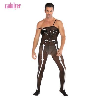 China Place Vadulyer Wholesale Hot Style Sexy Mesh Sparkle Rhinestones Men Role Play Costume for sale