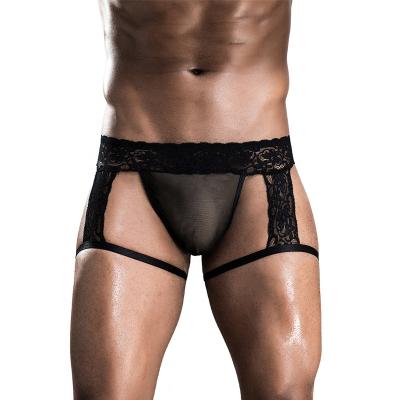 China Shorts Vadulyer Wholesale Custom Transparent Lace Sexy Gay Boxer Shorts Lingerie for sale