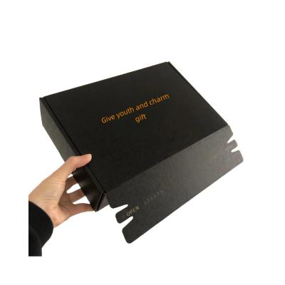 China Recycled Materials Low MOQ low price zipper airplane mailer box Latest version black mailer boxes high-end gift box packaging for sale