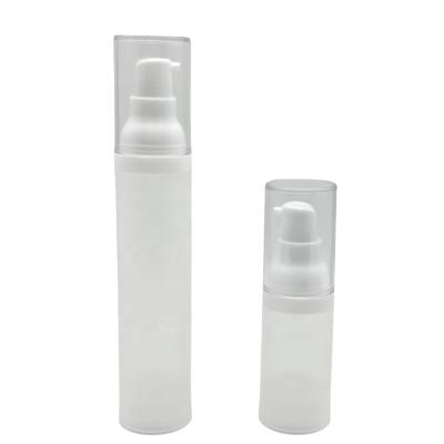 China Cosmetic Empty 15ml 30ml 50ml 100ml Frosted Cream cosmetic lotion Luxury plastic refillable Airless pump bottle for sale