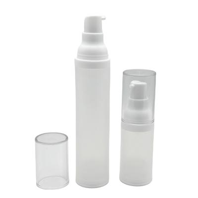 China Cosmetic Cosmetic packaging plastic pump bottle clear 15ml 20ml 50ml 30ml luxury refillable airless pump serum bottle for sale