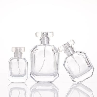 China Wishing Wholesale Luxury 30ml 50ml 100ml Square empty Glass perfume bottles 30 ml glass spray packaging Bottle for sale