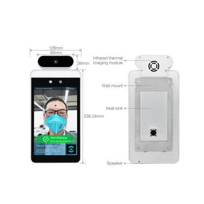 China NEWEST 8 Inch Face Recognition Body Temperature Measurement Vertical Android Panel for sale