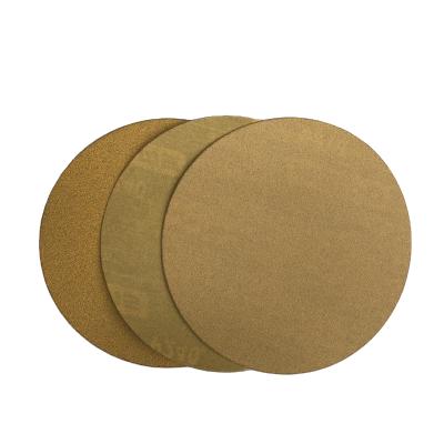 China Car Grinding Last Selling Alumina Sandpaper Yellow Coated Sandpaper Hot Non Porous Sandpaper Round Disc for sale