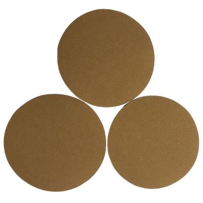 China Automotive 5 Inch 125mm Sandpaper Polishing Yellow Flocking Sandpaper Alumina Dry Sandpaper 40/800 Grit for sale