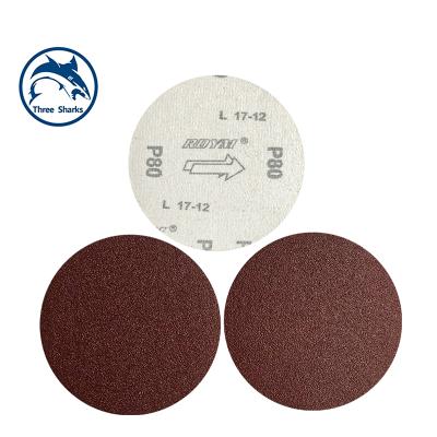 China Factory direct polishing red sand 4 inch self-adhesive sandpaper to polish 100MM sandpaper red round disc for sale