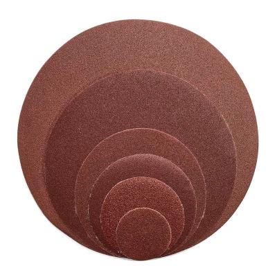 China Polishing 3 inch 75mm 40/2000 Alumina Red Round Sandpaper Sandpaper Descaling Sandpaper Sandpaper for sale