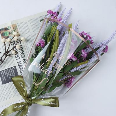 China Korean Style Waterproof Flower Sleeves Custom Gold Side Printed Single Flower Sleeve For Flower Bouquet Waterproof Paper for sale