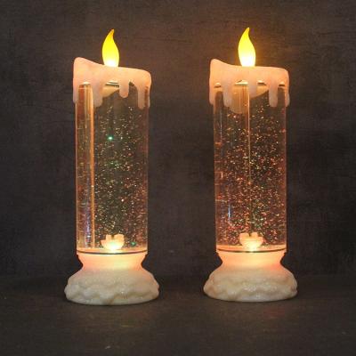 China Daily Life Home Christmas Color Changing Swirl Twinkle LED Battery Operated Candle for sale