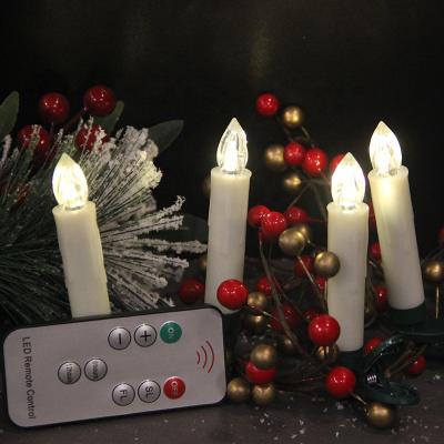 China Wholesale Plastic Flameless Drip Candle Flameless Light With Clip Christmas Tree Candles Battery Operated Led Window Candles for sale