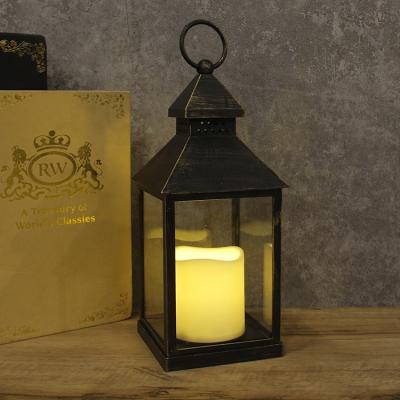 China Classic Home Plastic Small Lamp High Quality Battery Operated Candle Decor Memorial Lantern for sale