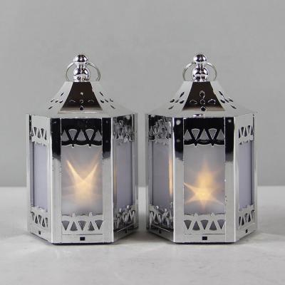 China Cheap Mini Christmas Holographic Star Moroccan Home Decorative Modern Lantern Style Home Decoration for sale