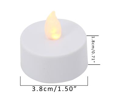 China Birthdays Amber Flickering Decorative LED Tea Light Candles With Battery for sale