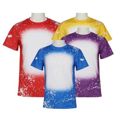 China Fashion Breathable Amazon Kids Short Sleeves Toddler Boys Girls Faux Bleach Print Unisex Cotton Feel T-shirt for sale