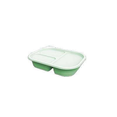 China Microwave Safe Sustainable Disposable Plastic Lunch Box Food Grade Biodegradable Tableware for sale