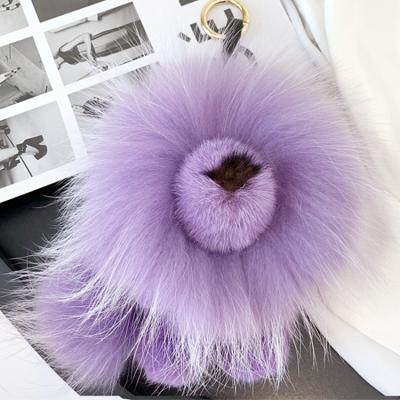 China Fashion Mink Fur Lion Cute Plush Big Popular Custom Real Doll Plush Type Keychains for sale