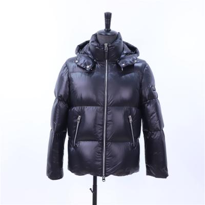 China Custom Popular Anti-wrinkle China Men Winter Thick Casual Black Down Jackets With Hood for sale