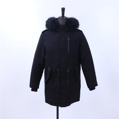 China Popularity Anti-wrinkle high men's clothing black regular temperament down jackets custom made men's long thick down jackets for sale