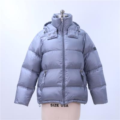 China Excellent Quality Custom Anti-wrinkle Long Thick Light Blue Winter Down Jackets For Ladies for sale