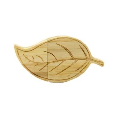 China Wood Leaf Shape USB Flash Drive for sale