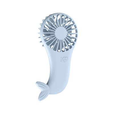 China USB Mini Cooling Fan Fish Shaped Handheld USB Rechargeable Battery with 400 mAh Capacity for sale