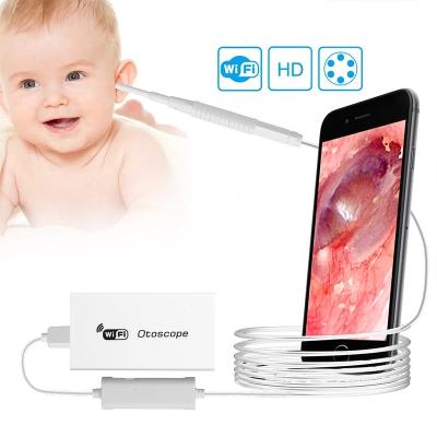 China 2021 Waterproof IP67 HD Otoscope Camera Iphone Wifi Ear Endoscope Wax Removal Android IOS With Light Cleaning Tool For Doctors Dogs Toddler Kids for sale