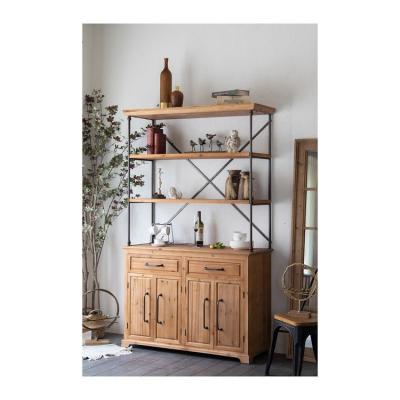 China Vintage Home Living Room Wooden Corner Cabinet Storge Tall Slim Home Cabinet With Shelf for sale