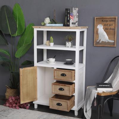 China HOME rustic white color wood corner cabinet for living room for sale