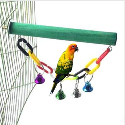 China Super Viable Quality Bird Products That Can Be Carried Anywhere Portable Bird Supplies Parrot Cage Swing Bell Toy for sale