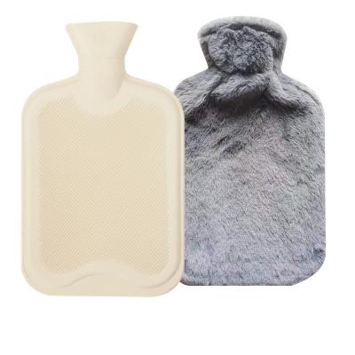 China Best Hot Selling FLANNEL Faux Fur Hot Water Bag Cover Plush Water Bottle Cover Hot Selling for sale