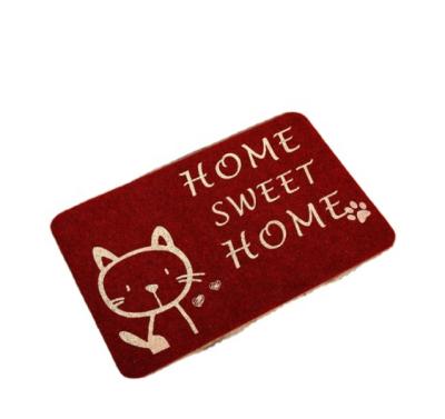 China Custom Eco-Friendly 100% Polyester Printed Outdoor Door Mat For Home for sale