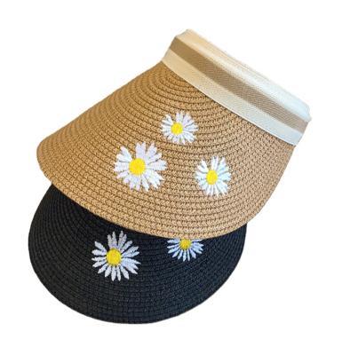 China Picture Customized Logo Sun Shade Paper Straw Outdoor Visor Hat for sale