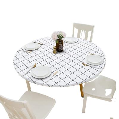 China Waterproof Digital Printed Custom Tablecloth Waterproof And Oilproof Round Table Cloth for sale