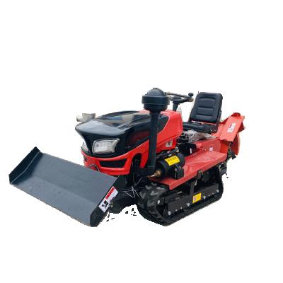 China Tractor Seat Driven Rotary Crawler Tiller China Manufacturer 35HP Crawler Pastoral Management Machine for sale