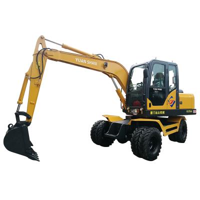 China Hot Sale YS775-8 Hotels Wheel Drive Mini Excavator Machine 2 Ton Hydraulic Excavator For Sale for sale