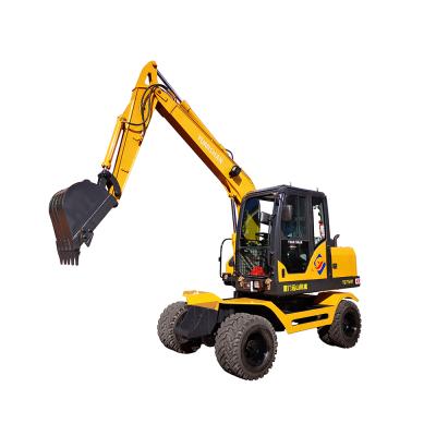 China Cheap Hotels Price Chinese YS775-8 Digger 1ton New 2 Ton Bagger Wheel Excavator Mini Small Digger For Sale for sale