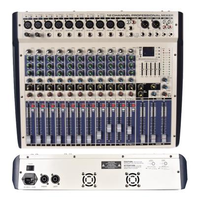 China MiCWL M2400 12 Channel 2400W Power Console Mixing Mixer With Dual Output 2x650W 48V DSP Digital Power Amplifier Effect M2400-12 Phantom Channel for sale